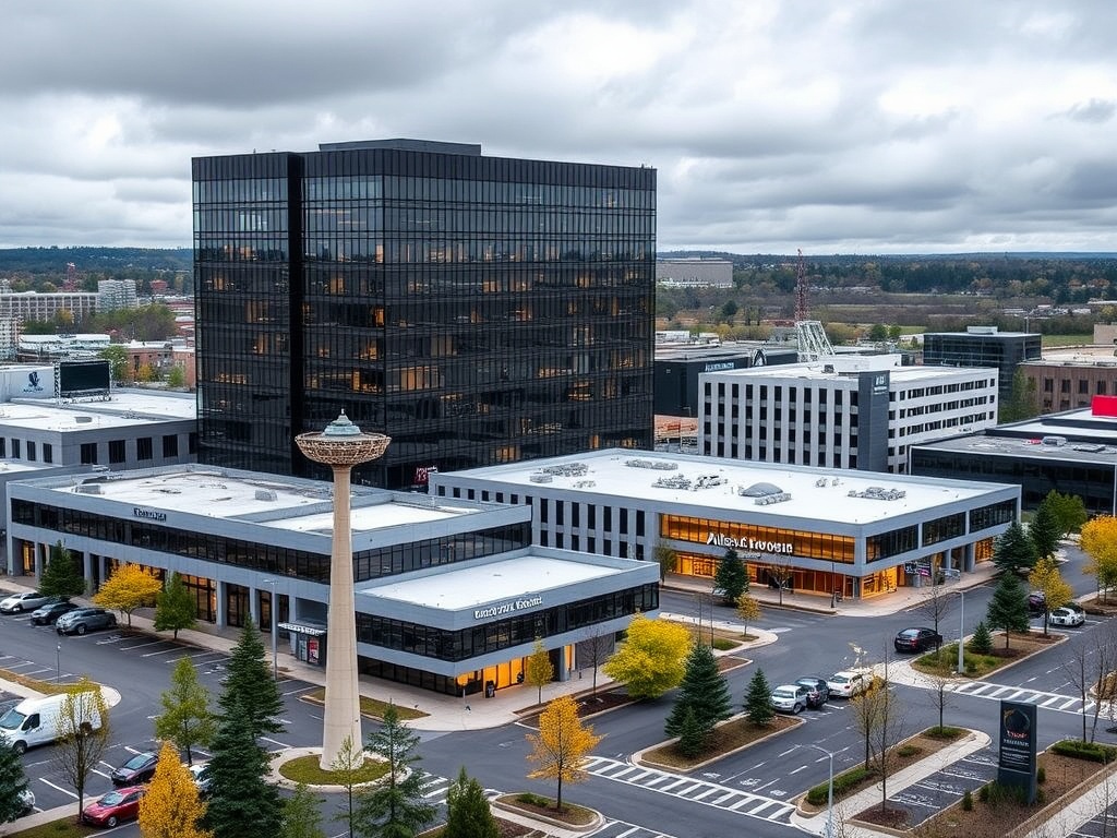 Allentown business park with office facilities representing regional commercial insurance coverage
