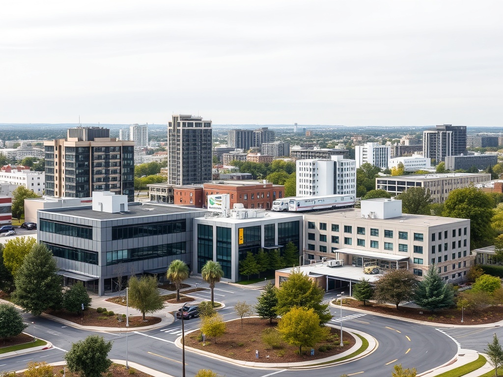 Staten Island business park with corporate facilities representing commercial insurance solutions